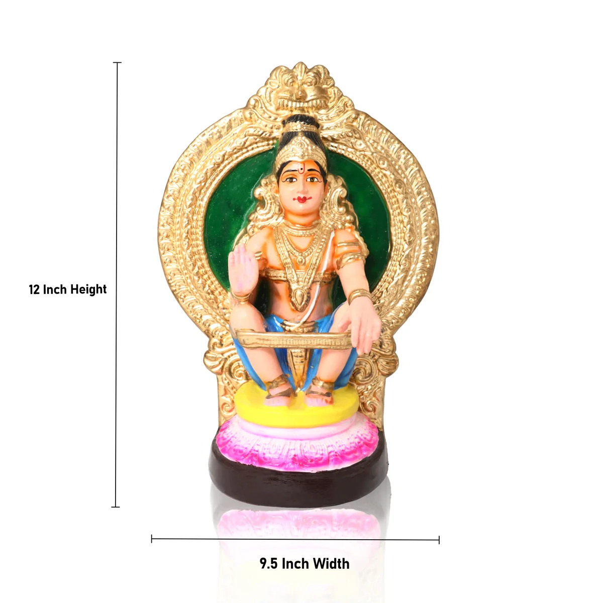 Ayyappan Paper Mache Golu Bommai - 12 Inches | Giri Golu Doll/ Navaratri Golu Bomma/Gombe/Bommai - Image 6