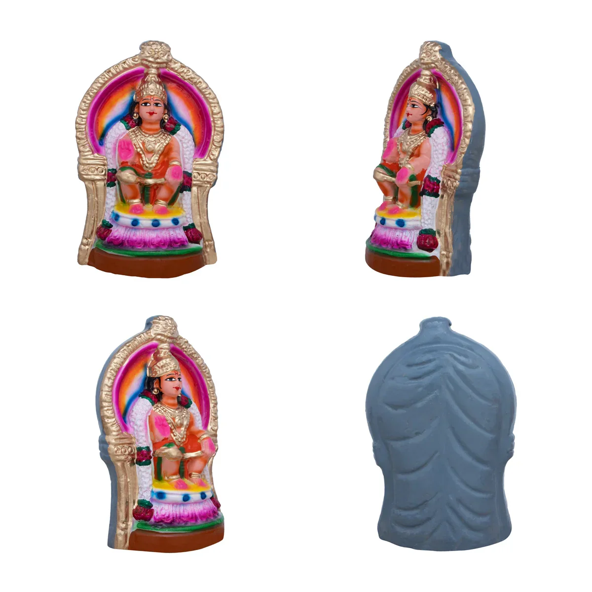 Ayyappan Clay Golu Bommai Set - 8 x 4.5 Inches | Giri Golu Doll/ Navaratri Golu Bomma/Gombe/Bommai - Image 3