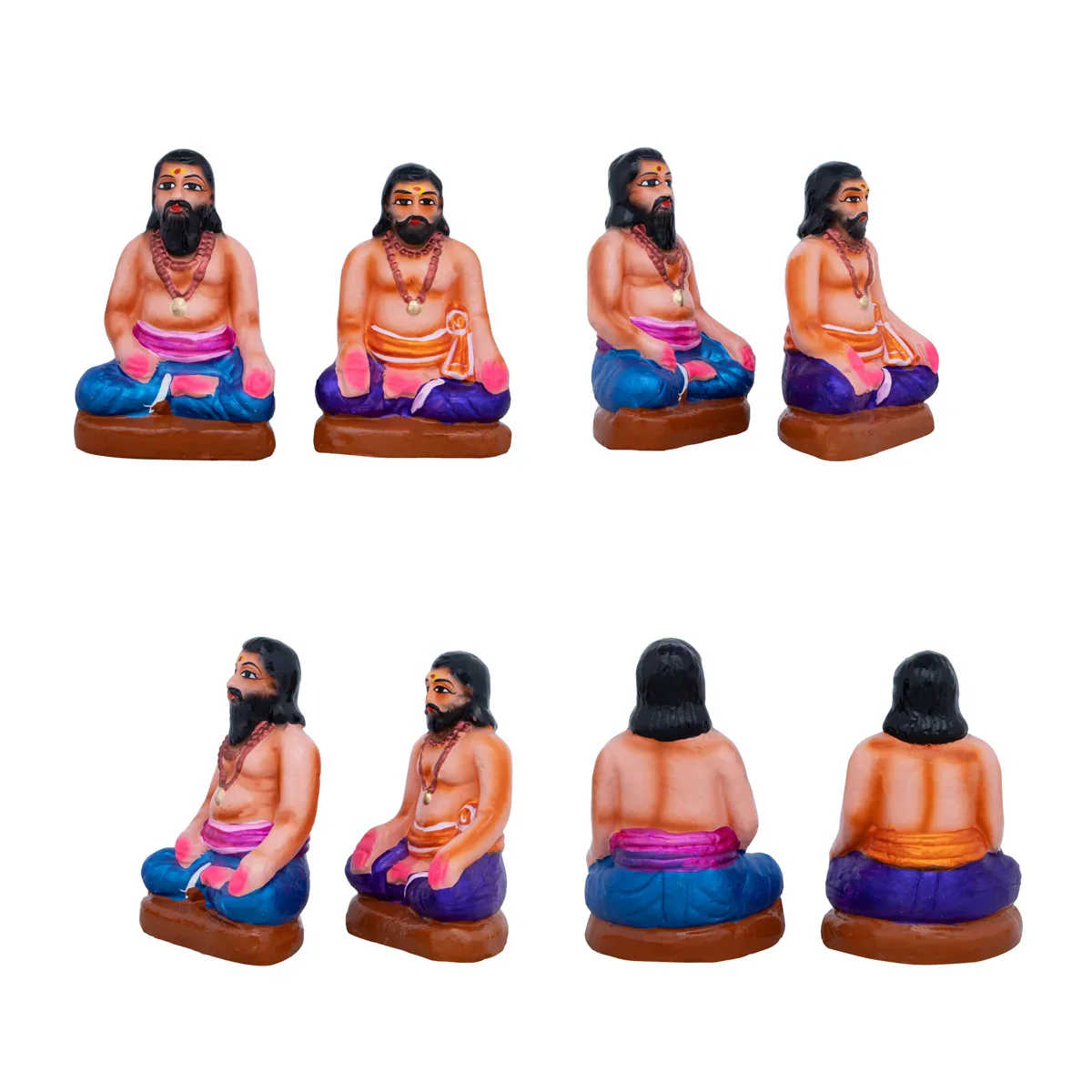 Ayyappan Clay Golu Bommai Set - 8 x 4.5 Inches | Giri Golu Doll/ Navaratri Golu Bomma/Gombe/Bommai - Image 5
