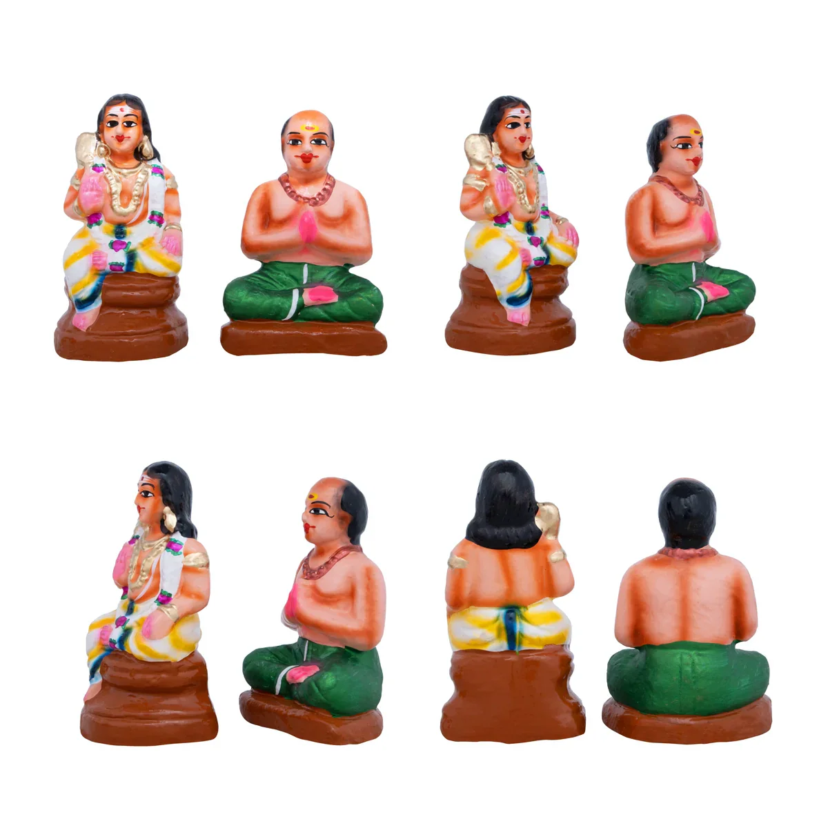 Ayyappan Clay Golu Bommai Set - 8 x 4.5 Inches | Giri Golu Doll/ Navaratri Golu Bomma/Gombe/Bommai - Image 6