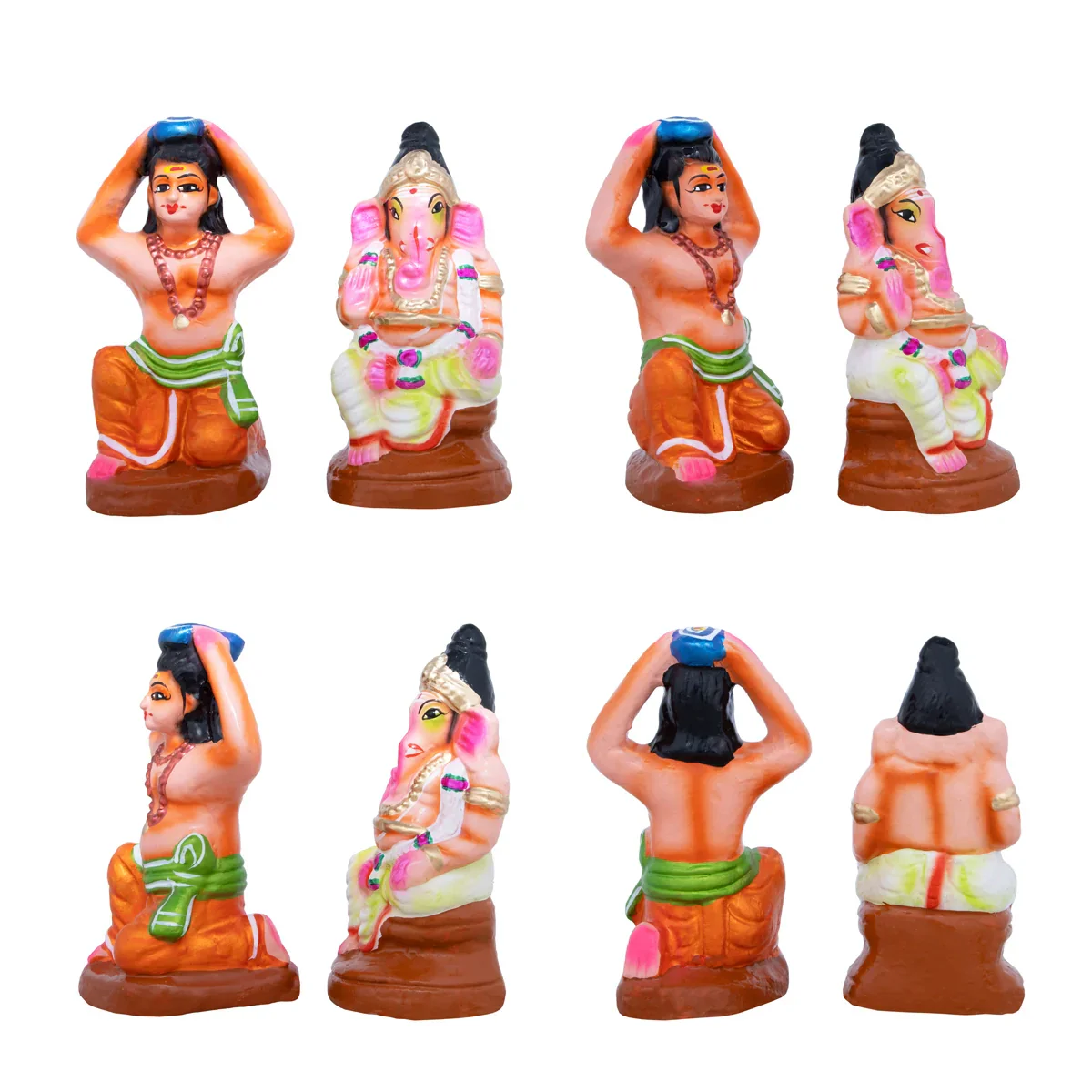 Ayyappan Clay Golu Bommai Set - 8 x 4.5 Inches | Giri Golu Doll/ Navaratri Golu Bomma/Gombe/Bommai - Image 7