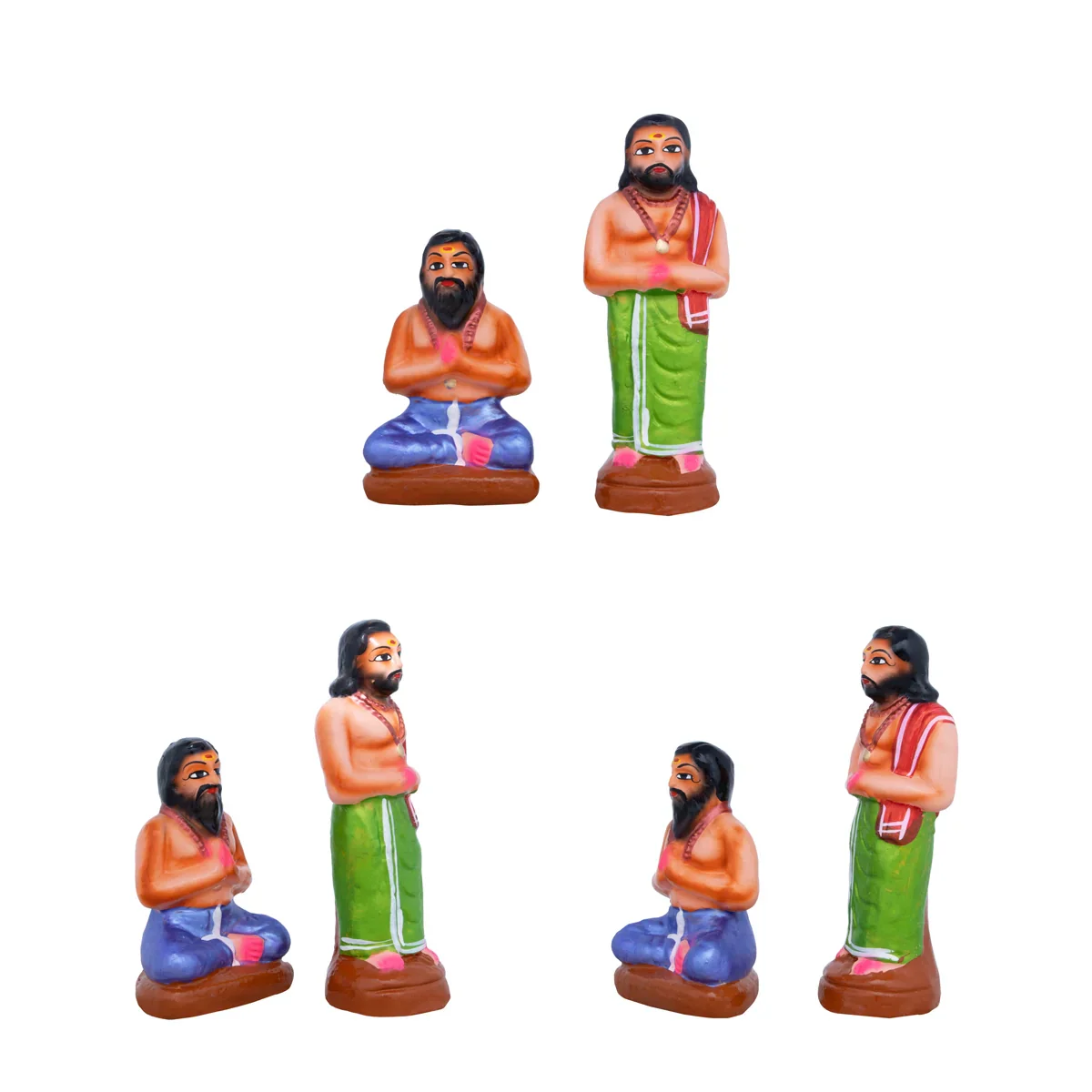 Ayyappan Clay Golu Bommai Set - 8 x 4.5 Inches | Giri Golu Doll/ Navaratri Golu Bomma/Gombe/Bommai - Image 8