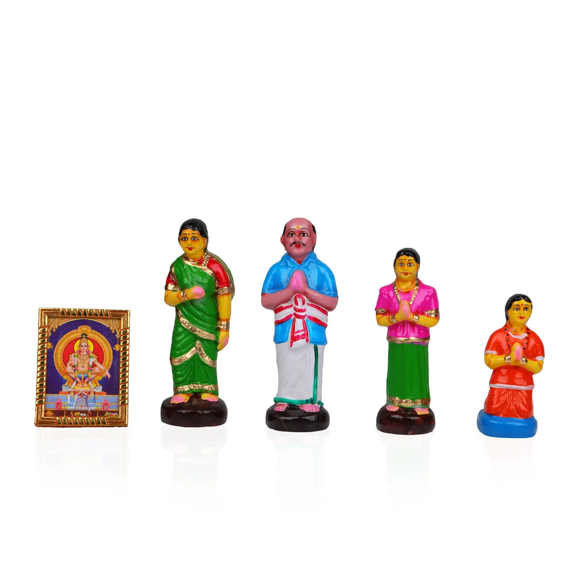 Ayyappan Irumudi Kattu Clay Golu Bommai Set - 7 x 3.5 Inches | Giri Golu Doll/ Navaratri Golu Bomma/Gombe - Image 4