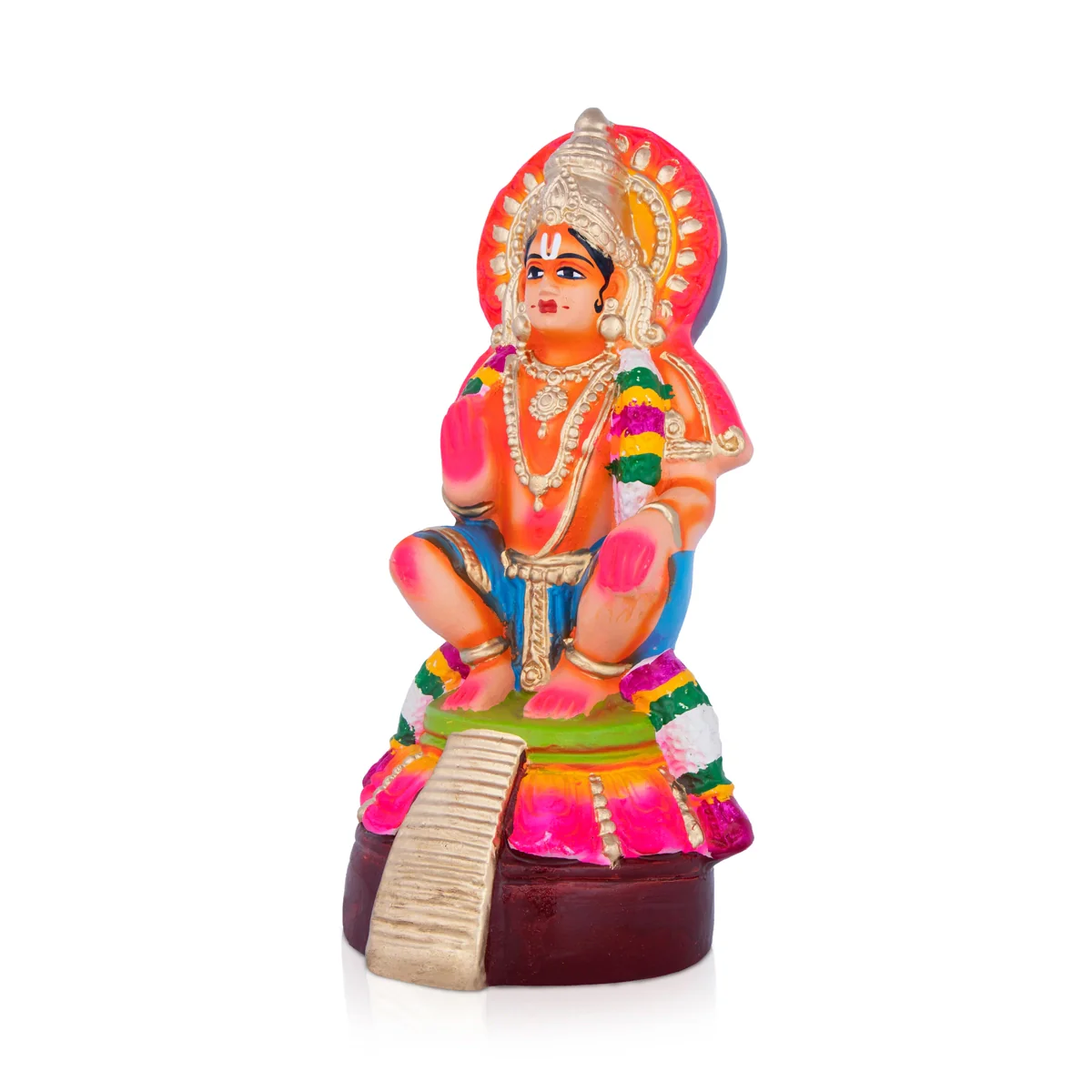 Ayyappan Paper Mache Golu Bommai - 11 x 5 Inches | Giri Golu Doll/ Navaratri Golu Bomma/Gombe/Bommai - Image 2