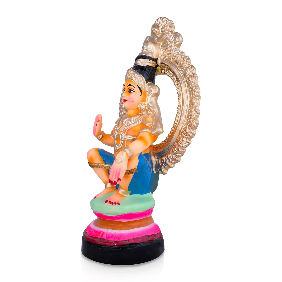 Ayyappan Paper Mache Golu Bommai - 15 x 8.5 Inches | Giri Golu Doll/ Navaratri Golu Bomma/Gombe/Bommai - Image 2