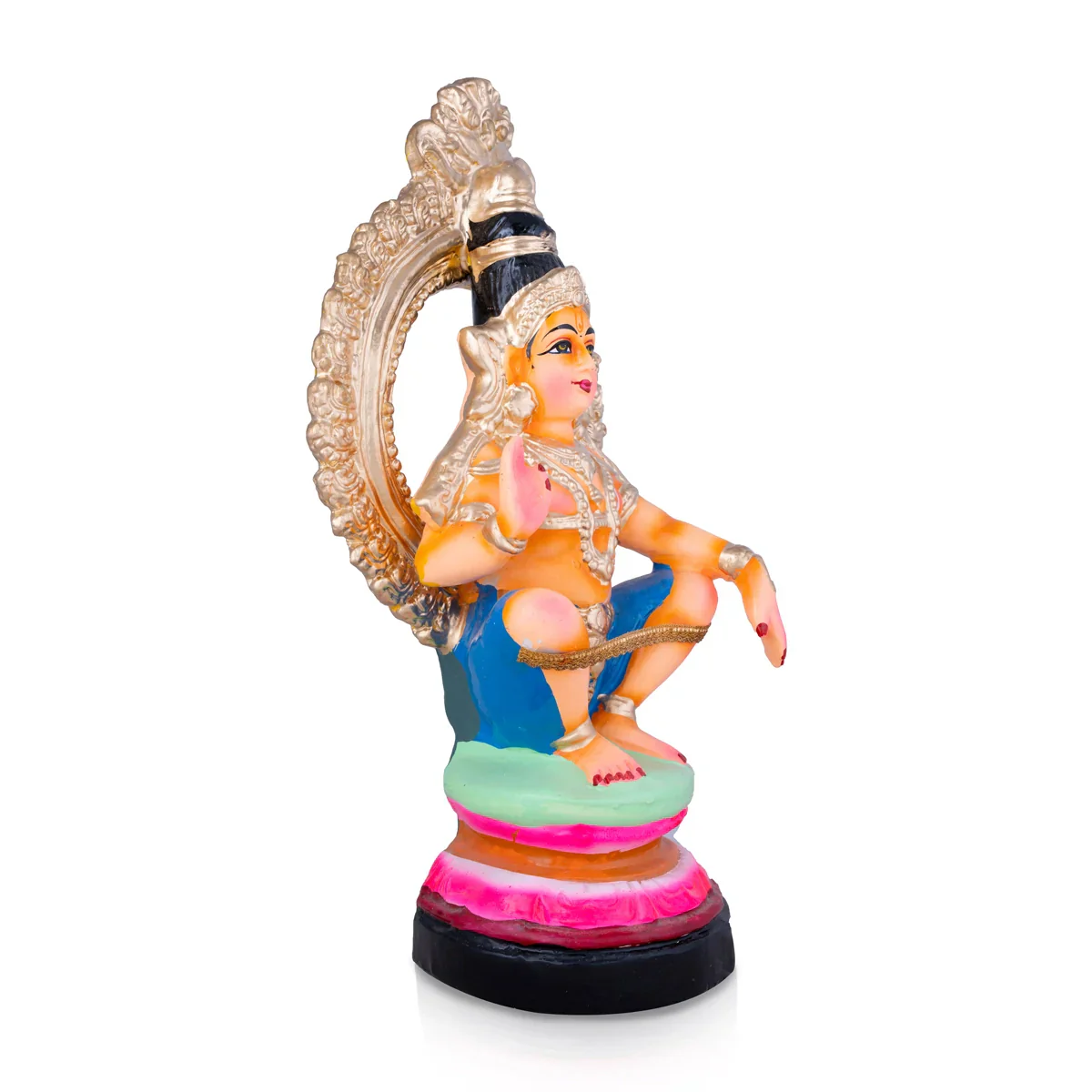 Ayyappan Paper Mache Golu Bommai - 15 x 8.5 Inches | Giri Golu Doll/ Navaratri Golu Bomma/Gombe/Bommai - Image 3