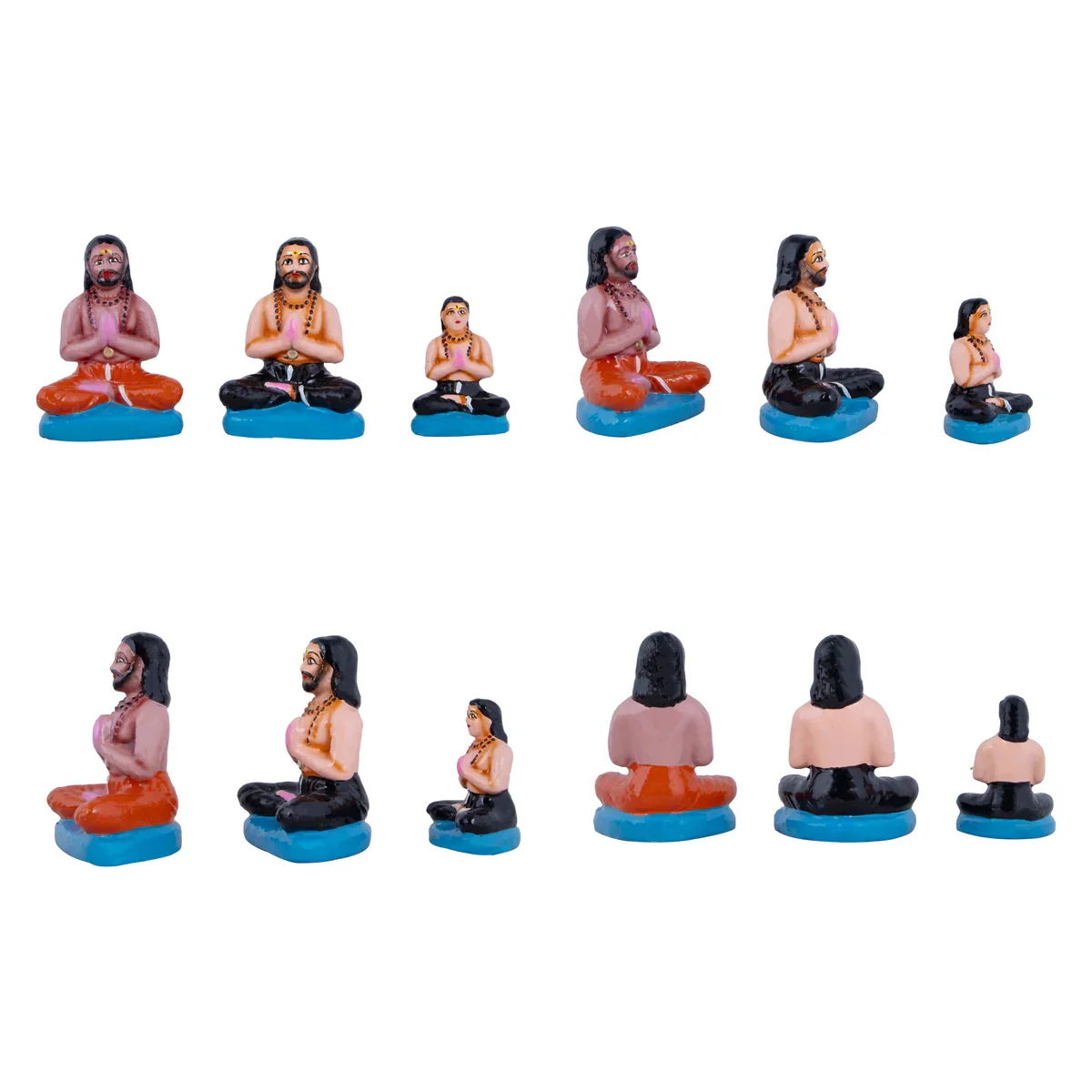 Ayyappan Pooja Clay Golu Bommai Set - 12 x 7.5 Inches | Giri Golu Doll/ Navaratri Golu Bomma/Gombe/Bommai - Image 3