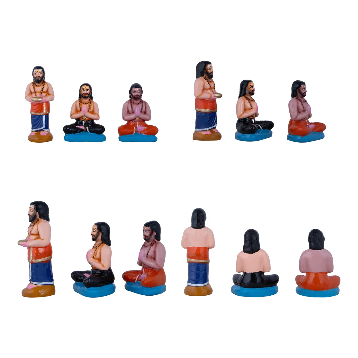 Ayyappan Pooja Clay Golu Bommai Set - 12 x 7.5 Inches | Giri Golu Doll/ Navaratri Golu Bomma/Gombe/Bommai - Image 5