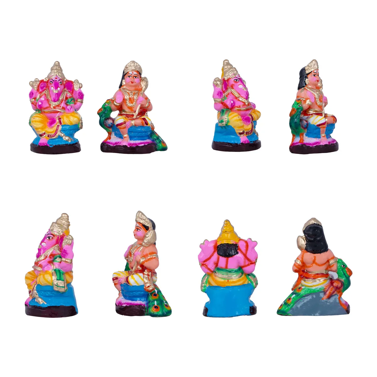 Ayyappan Pooja Clay Golu Bommai Set - 14 x 12 Inches | Giri Golu Doll/ Navaratri Golu Bomma/ Gombe/ Bommai - Image 3