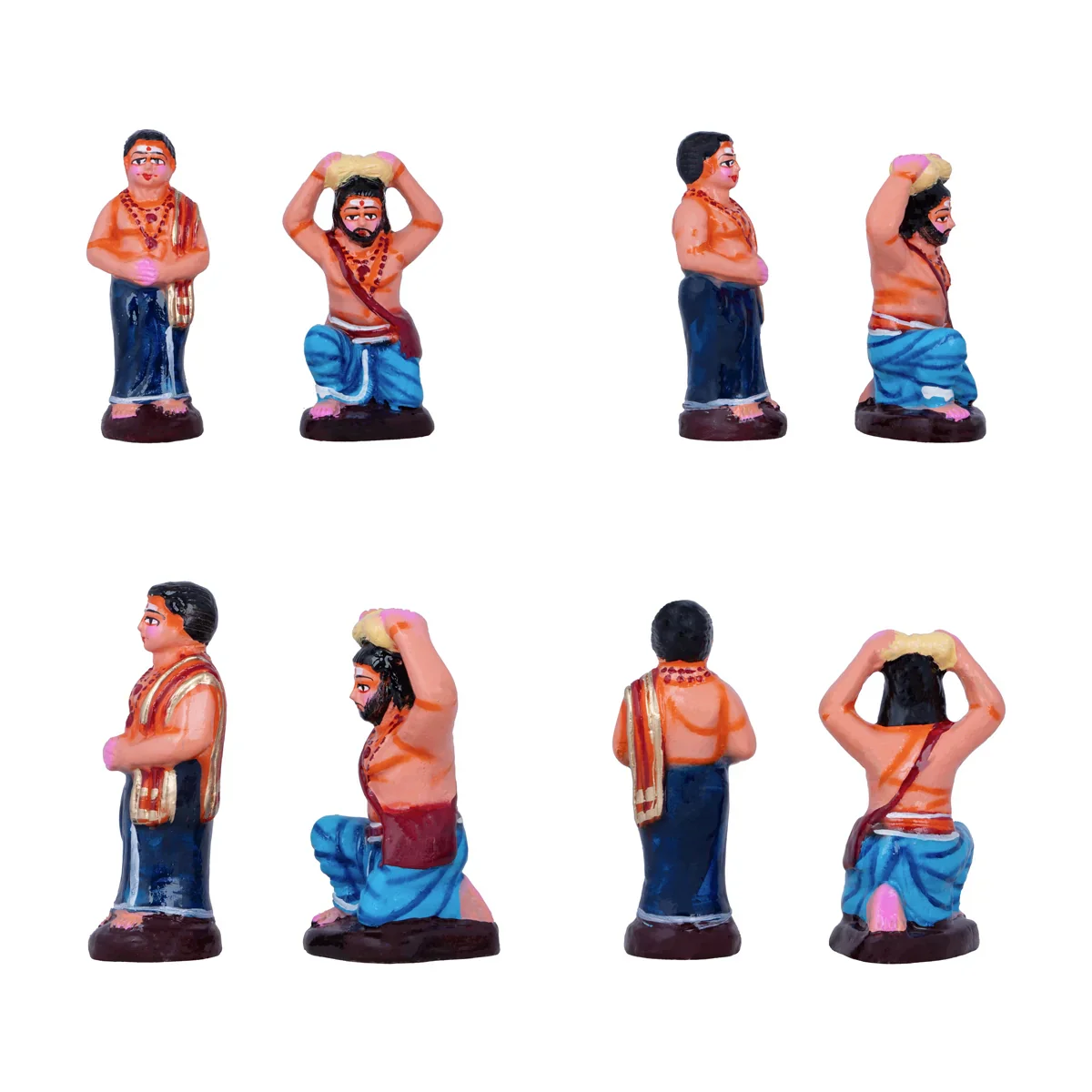 Ayyappan Pooja Clay Golu Bommai Set - 14 x 12 Inches | Giri Golu Doll/ Navaratri Golu Bomma/ Gombe/ Bommai - Image 4