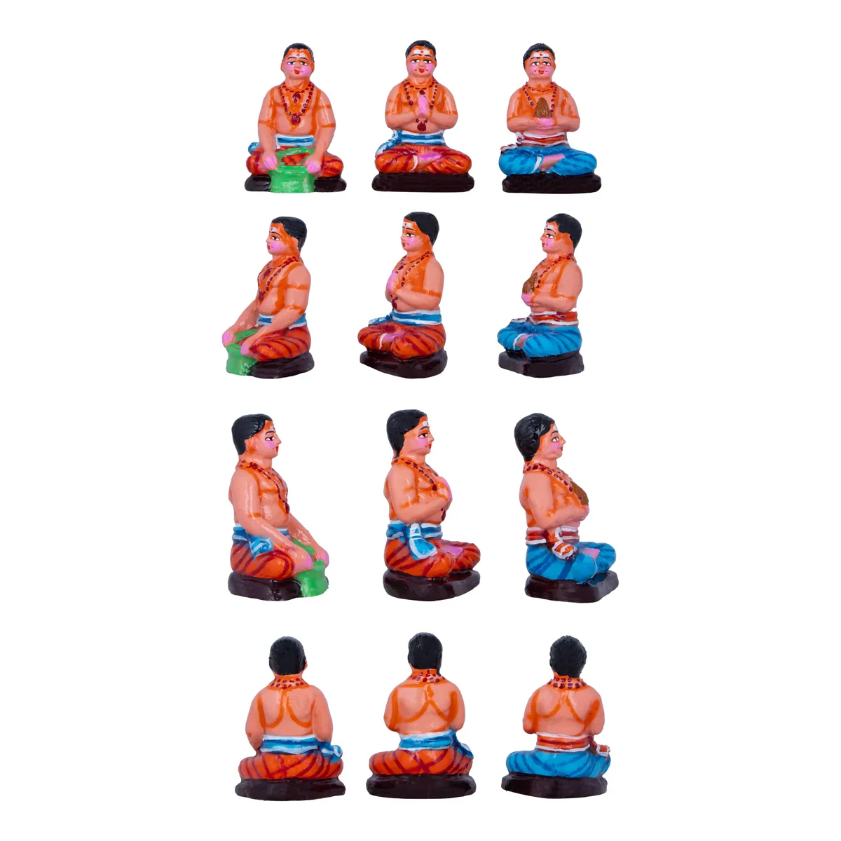 Ayyappan Pooja Clay Golu Bommai Set - 14 x 12 Inches | Giri Golu Doll/ Navaratri Golu Bomma/ Gombe/ Bommai - Image 6