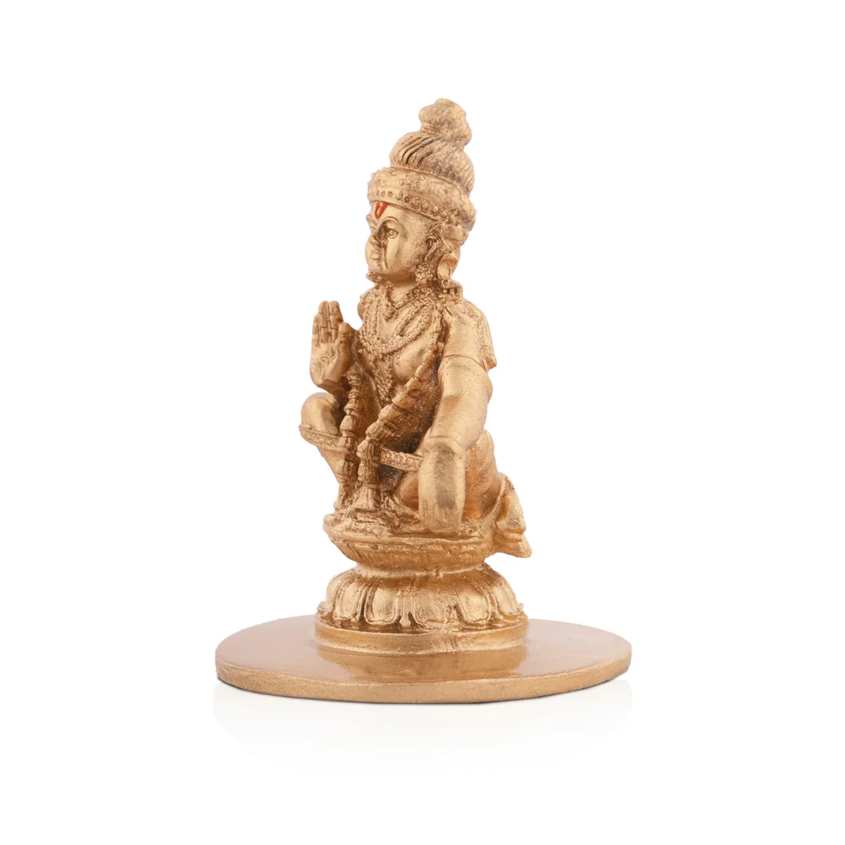 Ayyappan Statue - 2.5 x 1.75 Inches | Resin Statue/ Ayyappan Idol/ Ayyappa Vigraham for Pooja - Image 3