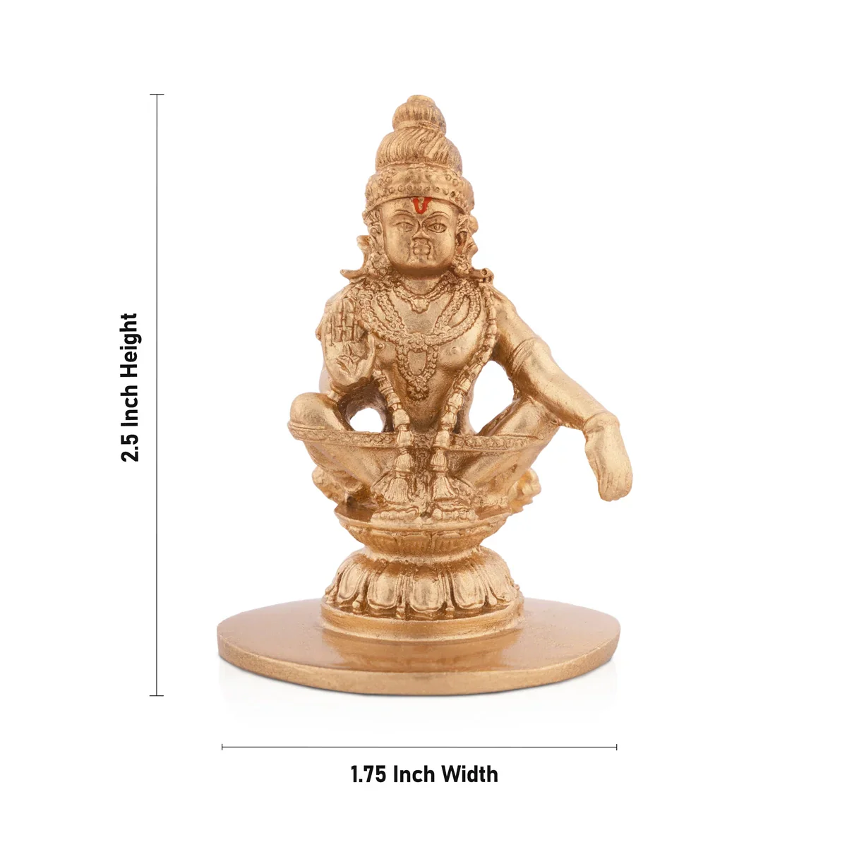 Ayyappan Statue - 2.5 x 1.75 Inches | Resin Statue/ Ayyappan Idol/ Ayyappa Vigraham for Pooja - Image 5
