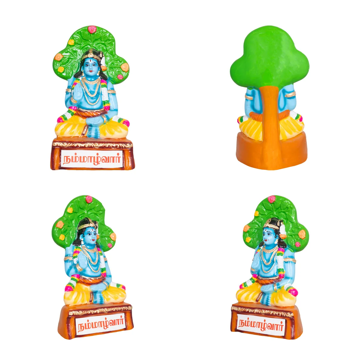 Azhvargal Paper Mache Golu Bommai Set - 12 X 7 Inches | Giri Golu Doll/ Alvars Navaratri Gombe/ Navratri Decor - Image 3