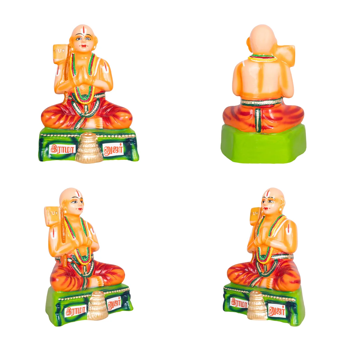 Azhvargal Paper Mache Golu Bommai Set - 12 X 7 Inches | Giri Golu Doll/ Alvars Navaratri Gombe/ Navratri Decor - Image 4