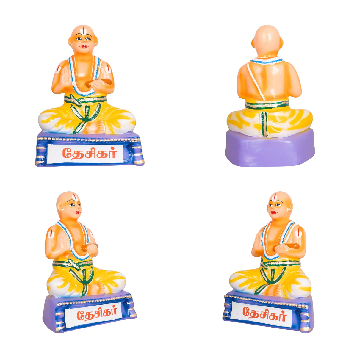 Azhvargal Paper Mache Golu Bommai Set - 12 X 7 Inches | Giri Golu Doll/ Alvars Navaratri Gombe/ Navratri Decor - Image 6