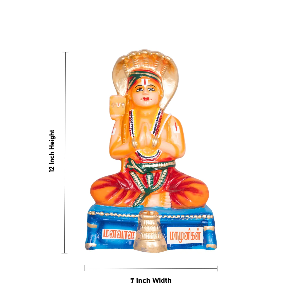 Azhvargal Paper Mache Golu Bommai Set - 12 X 7 Inches | Giri Golu Doll/ Alvars Navaratri Gombe/ Navratri Decor - Image 7