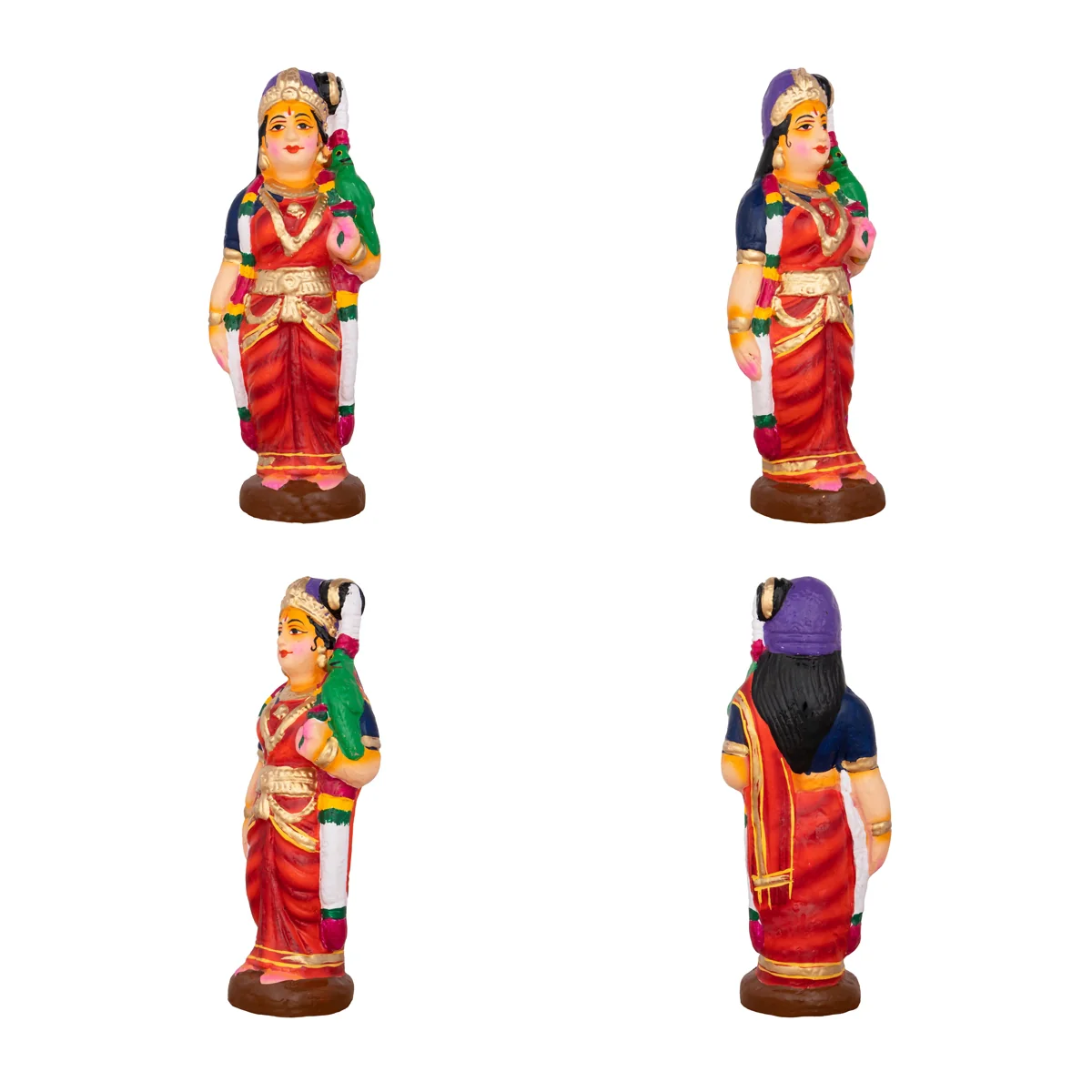 Azhwargal Clay Golu Bommai Set - 8 x 3 Inches | Giri Golu Doll/ Navaratri Golu Bomma/Gombe/Bommai - Image 10