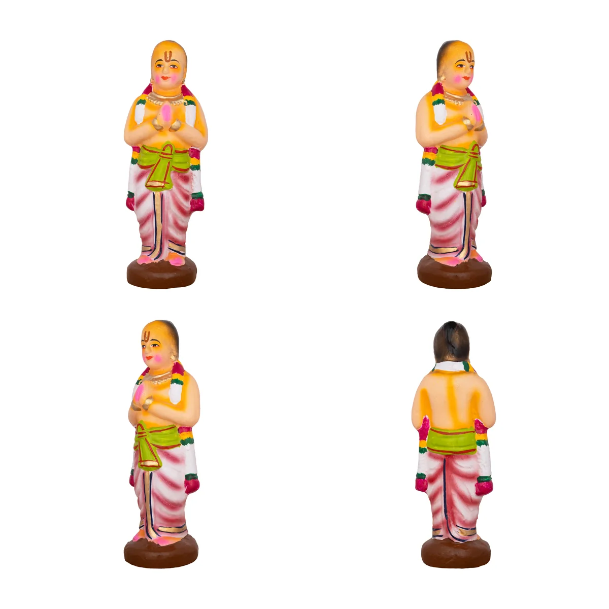 Azhwargal Clay Golu Bommai Set - 8 x 3 Inches | Giri Golu Doll/ Navaratri Golu Bomma/Gombe/Bommai - Image 11