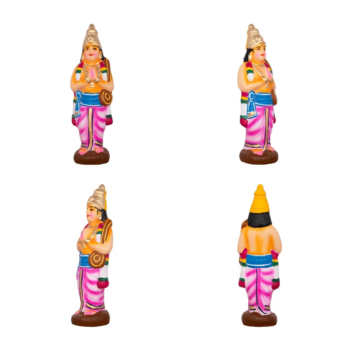 Azhwargal Clay Golu Bommai Set - 8 x 3 Inches | Giri Golu Doll/ Navaratri Golu Bomma/Gombe/Bommai - Image 5