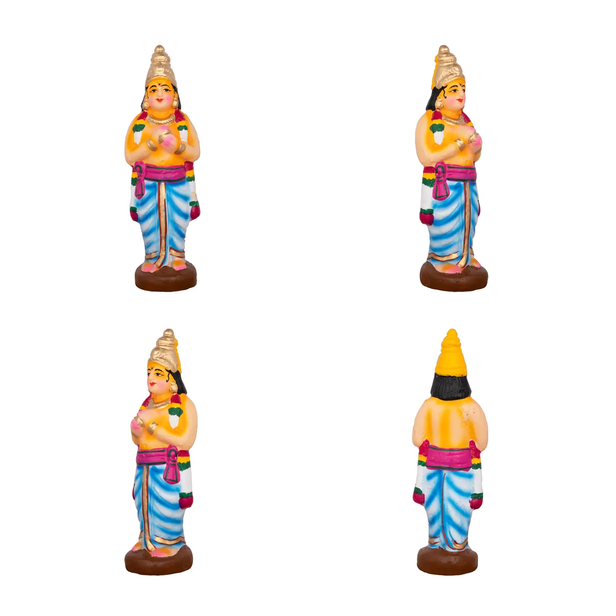 Azhwargal Clay Golu Bommai Set - 8 x 3 Inches | Giri Golu Doll/ Navaratri Golu Bomma/Gombe/Bommai - Image 8