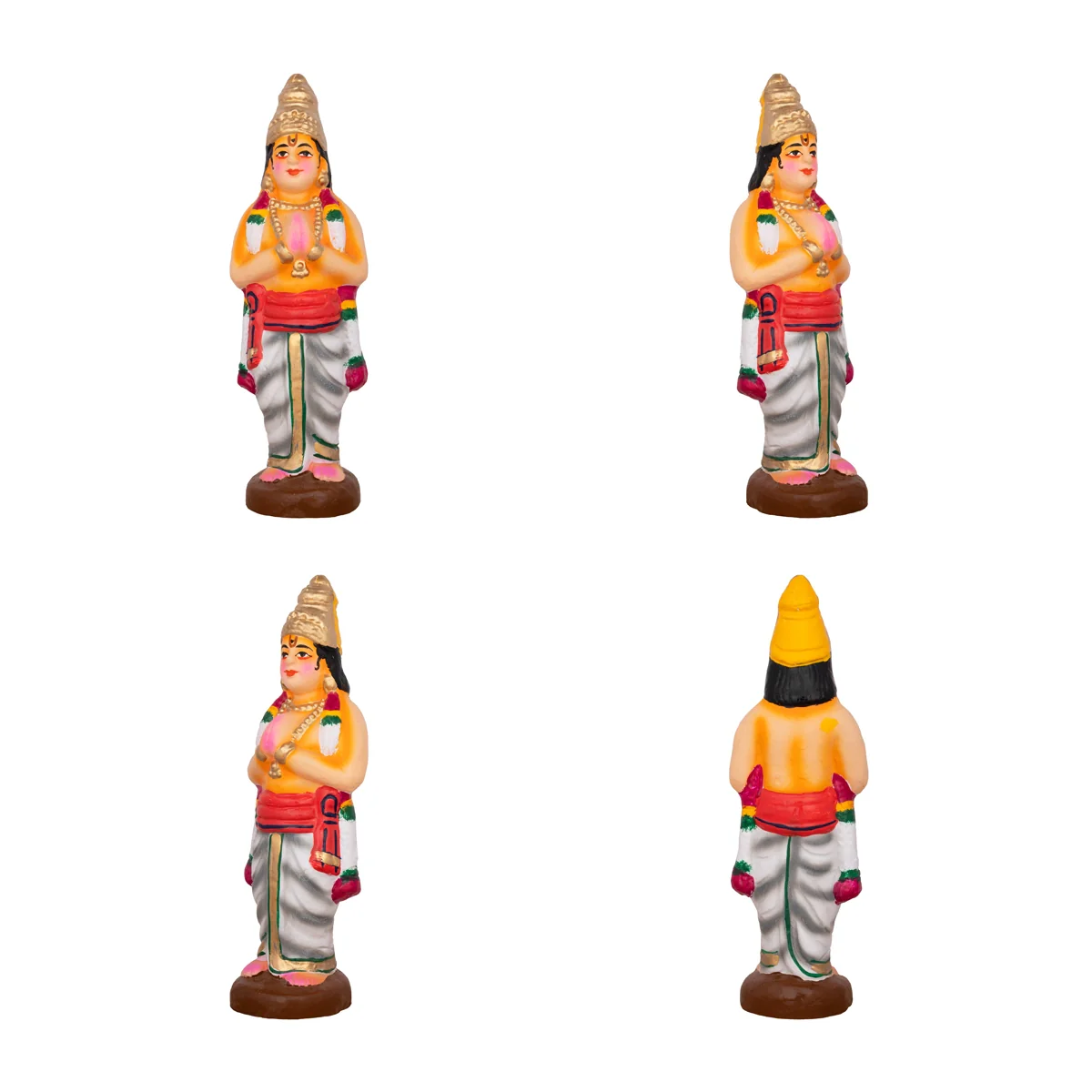Azhwargal Clay Golu Bommai Set - 8 x 3 Inches | Giri Golu Doll/ Navaratri Golu Bomma/Gombe/Bommai - Image 9