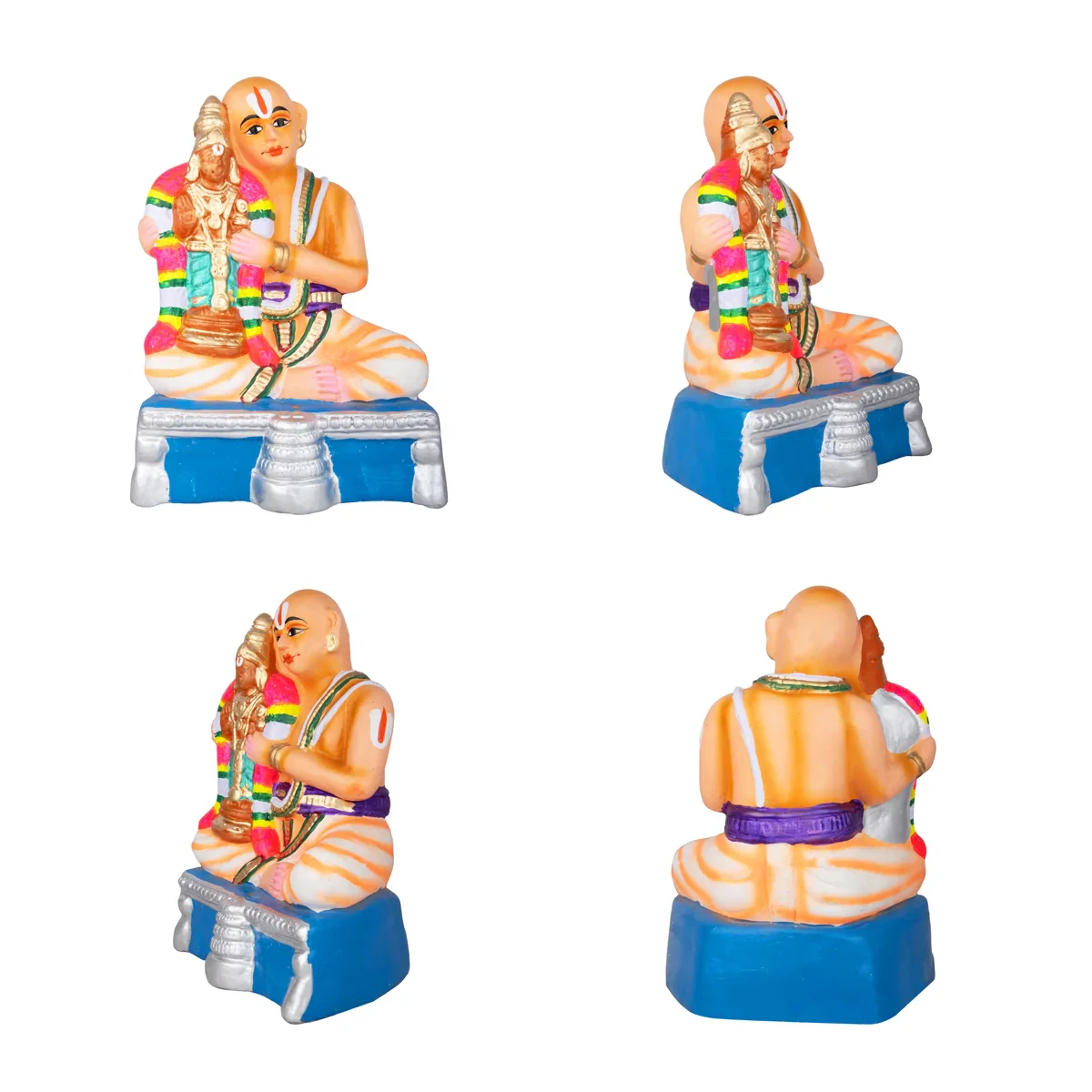 Azhwargal Paper Mache Golu Bommai Set - 11 x 7 Inches | Giri Golu Doll/ Navaratri Golu Bomma/Gombe/Bommai - Image 3