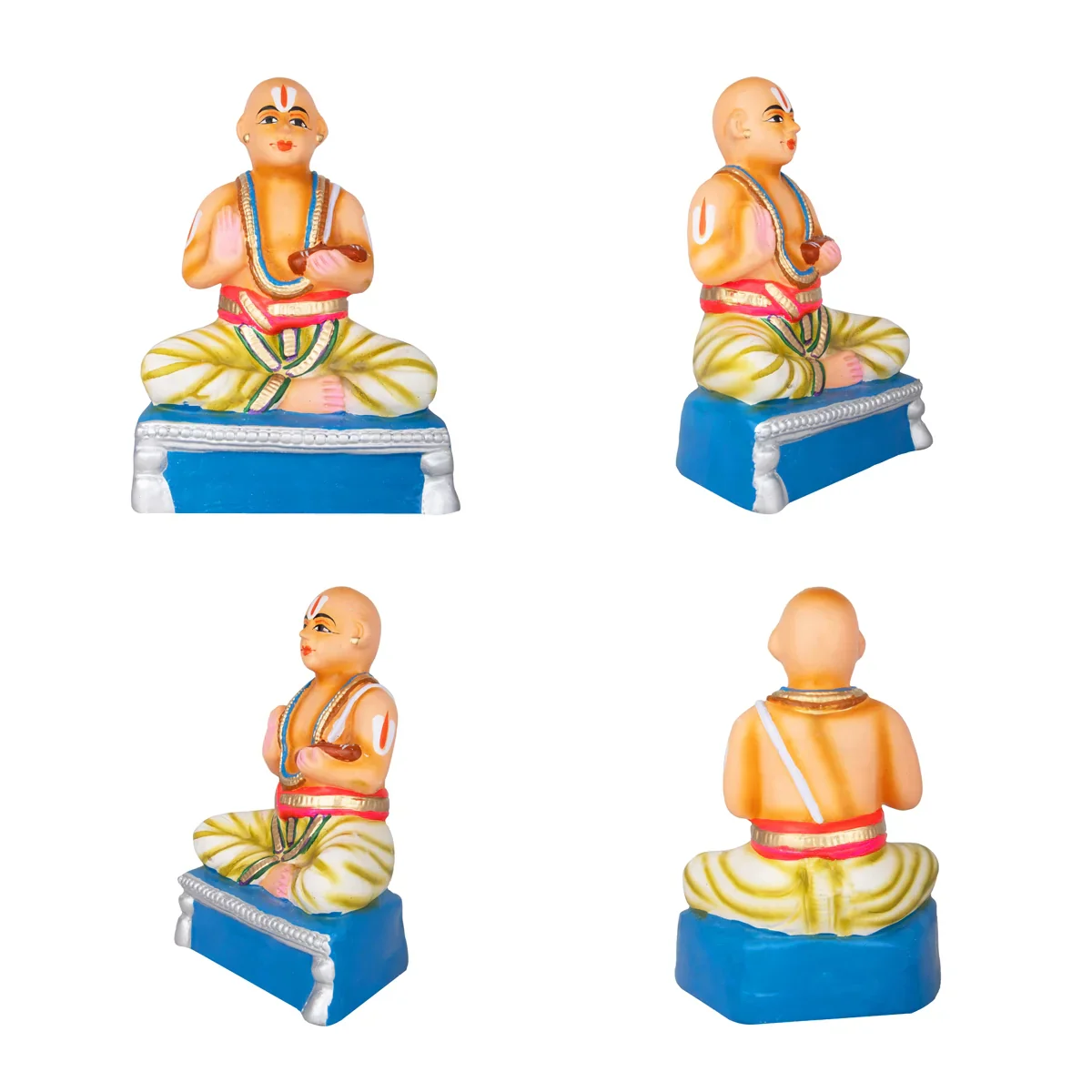 Azhwargal Paper Mache Golu Bommai Set - 11 x 7 Inches | Giri Golu Doll/ Navaratri Golu Bomma/Gombe/Bommai - Image 4