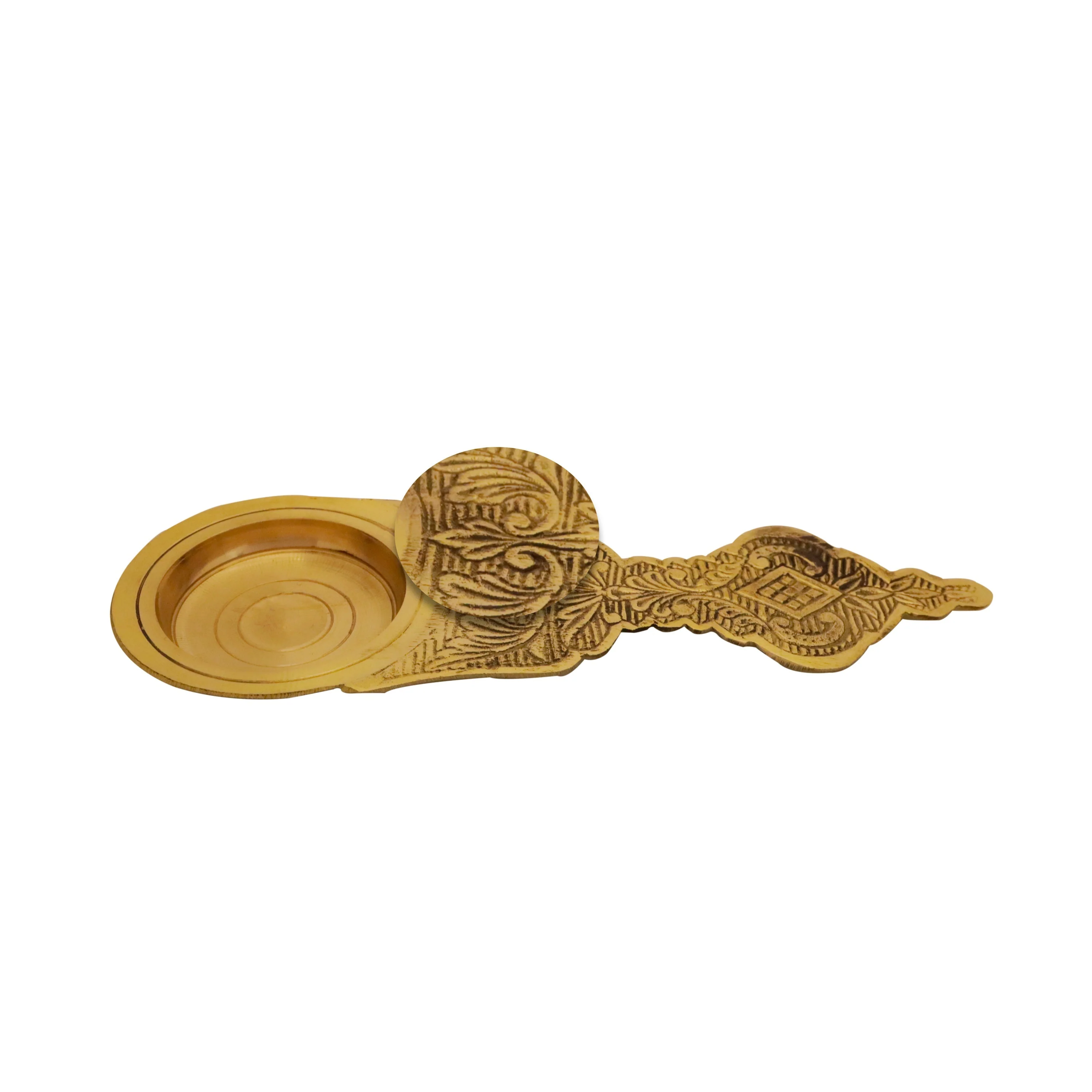 Brass Aarti - 7.5 Inches | Kapoor Dhani/ Karpur Aarti/ Kapur Dhani for Pooja - Image 3