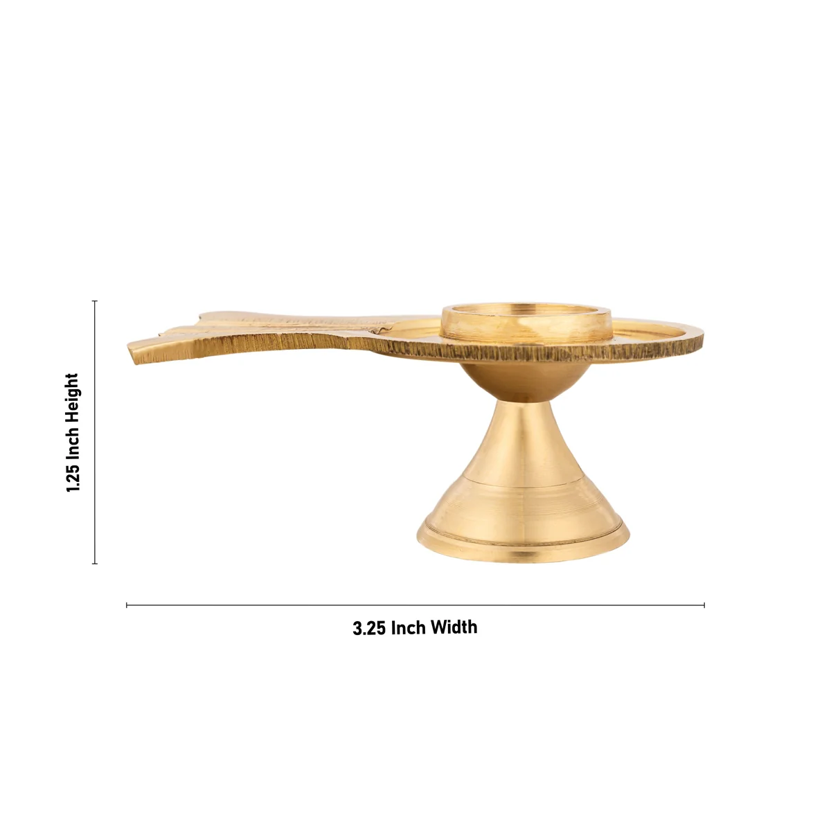 Shiv Ling Stand - 1.25 x 3.25 Inches | Brass Lingam Stand/ Shiva Lingam Stand for Pooja/ 80 Gms Approx - Image 3