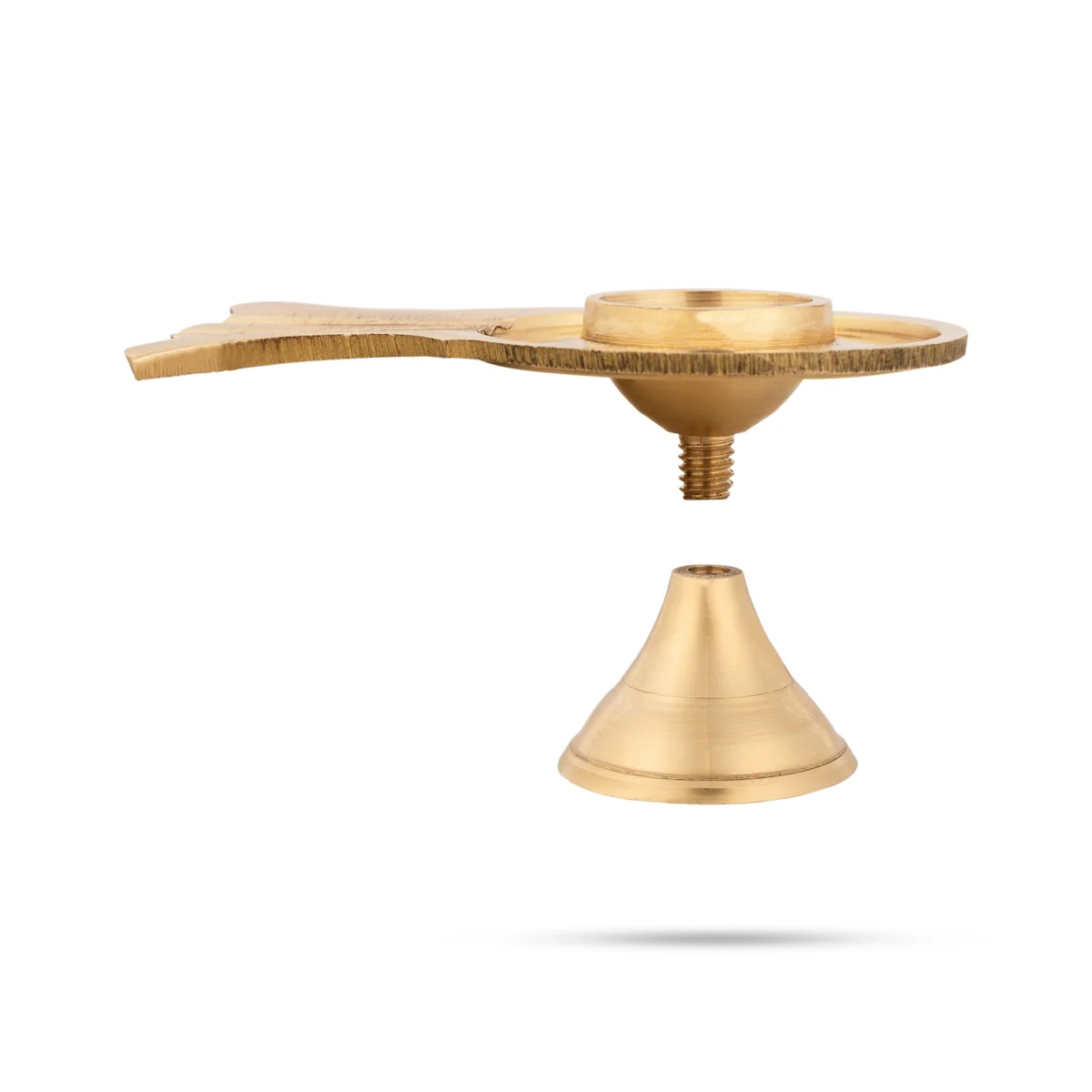 Shiv Ling Stand - 1.25 x 3.25 Inches | Brass Lingam Stand/ Shiva Lingam Stand for Pooja/ 80 Gms Approx - Image 5