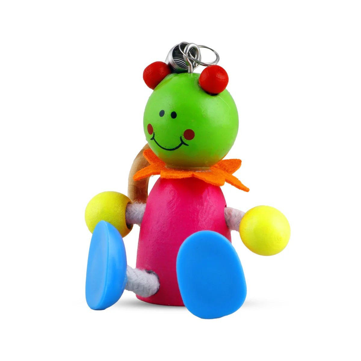 Baby Cartoon Animal Hanging Rattle Toys - 5 x 2 Inches | Wooden Hanging Toys for Kids - Image 5
