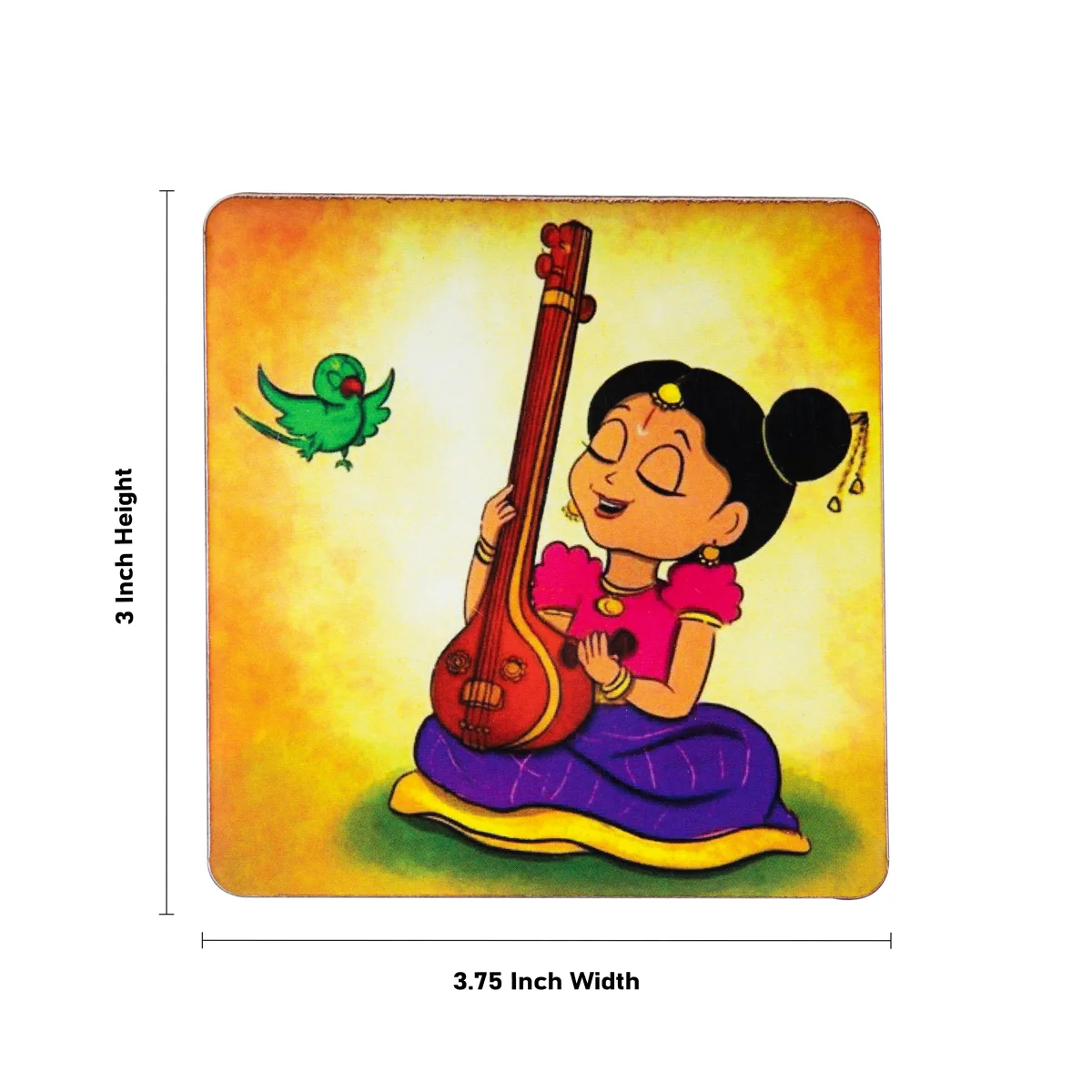 Baby Meenakshi Fridge Magnet - 3 x 2.25 Inches | Single Layer Picture Magnet/ Photo Magnet for Home - Image 4