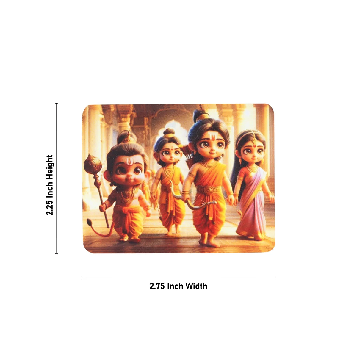 Baby Ram Darbar Murti Design Fridge Magnet - 2.25 x 2.75 Inches | Single Layer Picture Magnet for Home - Image 5