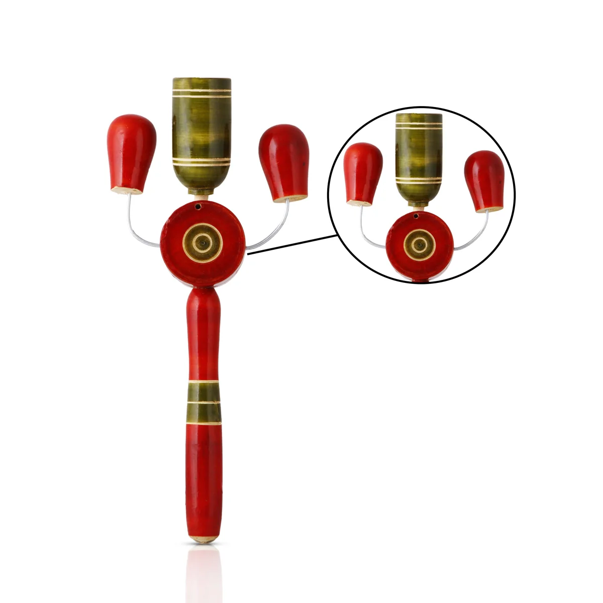 Baby Rattle Kit - 9 x 3.5 Inches | Wooden Toy for Kids - Image 3