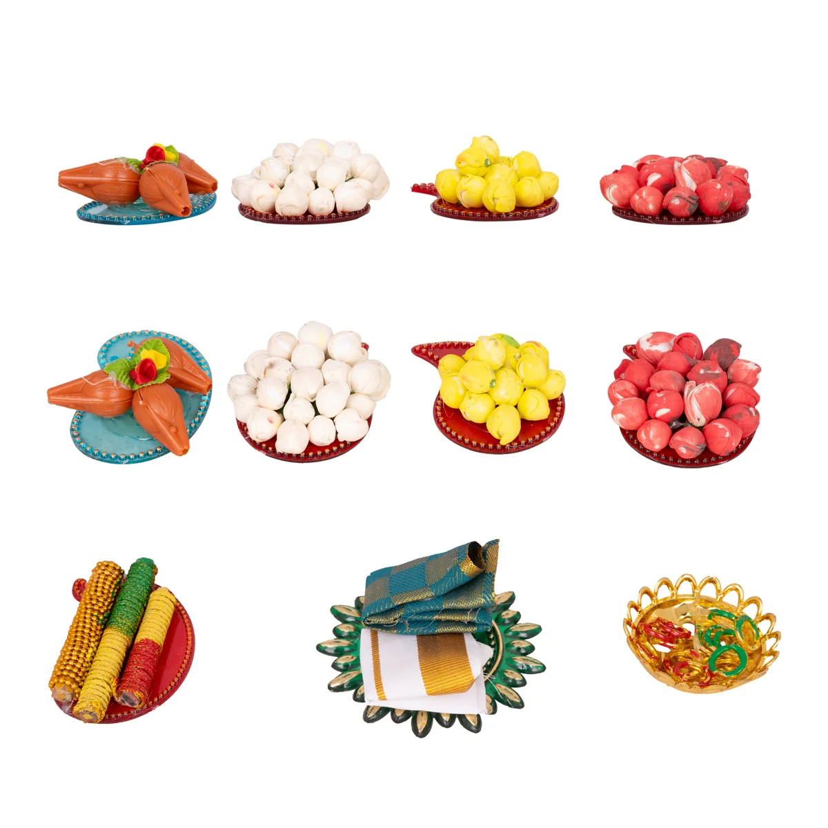 Baby Shower Function Plastic Golu Bommai Set - 16 x 5 Inches | Giri Golu Doll/ Navaratri Golu Bomma/ Gombe - Image 3