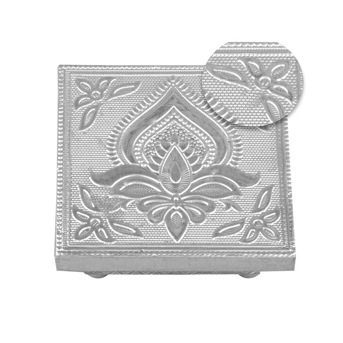 Bajot - 1.5 x 4 Inches | Silver Chowki/ Manai Palagai for Pooja/ 140 Gms Approx - Image 3