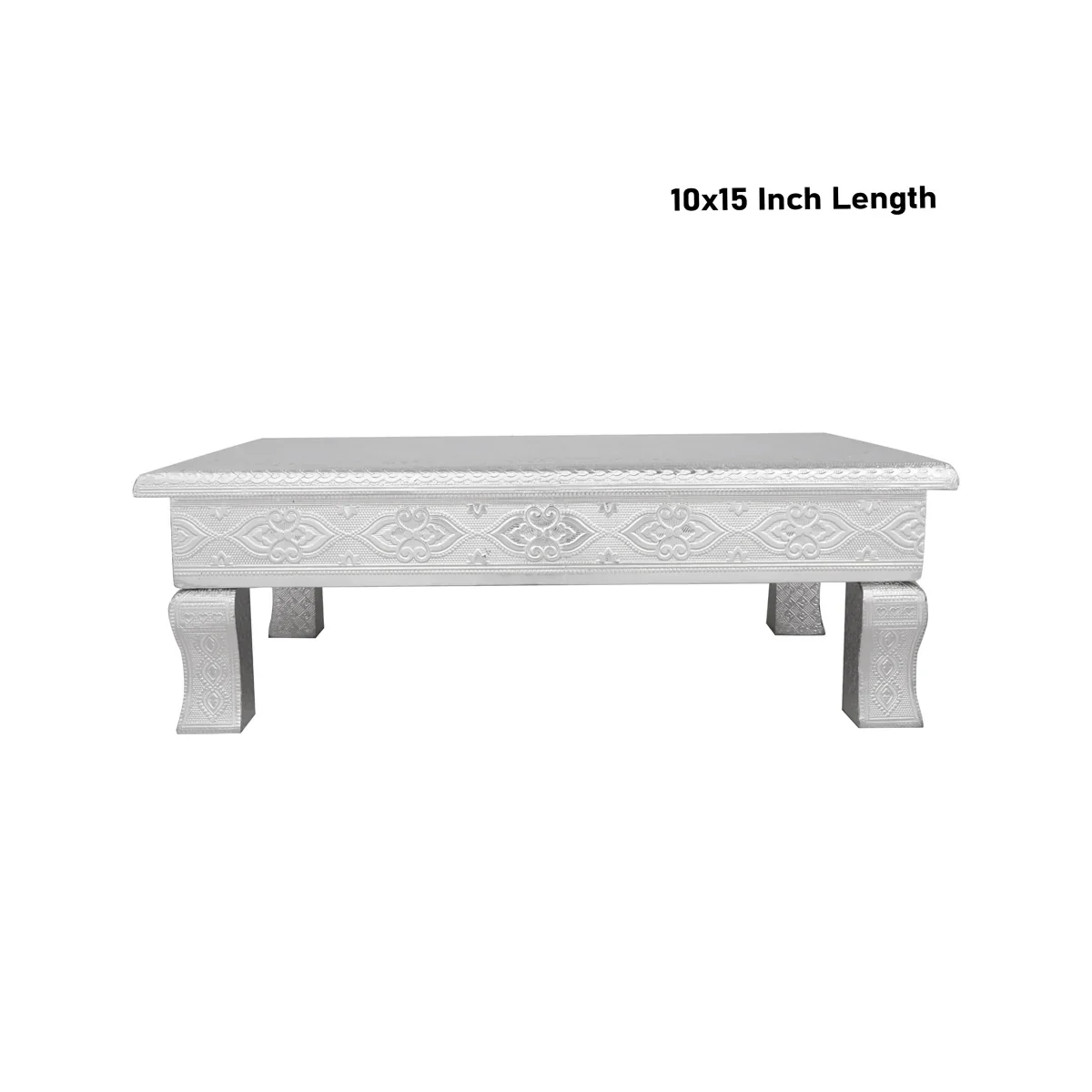 Bajot - 10 x 15 Inches | Silver Chowki/ Manai Palagai for Pooja/ 2.010 Kgs Approx - Image 5