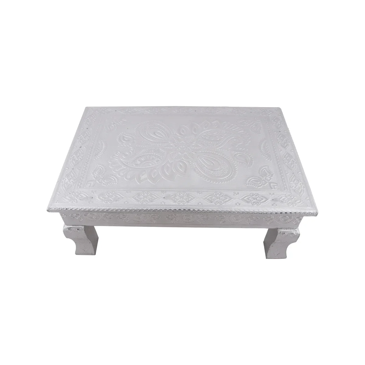 Bajot - 12 x 18 Inches | Silver Chowki/ Manai Palagai for Pooja/ 3.135 Kgs Approx - Image 3