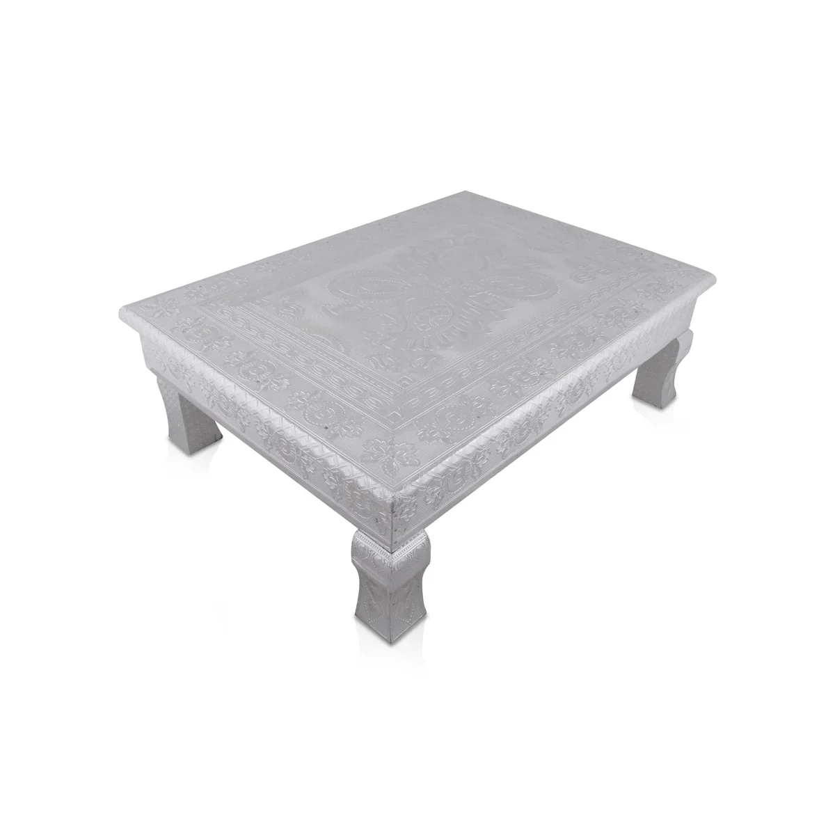 Bajot - 15 x 21 Inches | Silver Chowki/ Manai Palagai for Pooja/ 3.940 Kgs Approx - Image 3