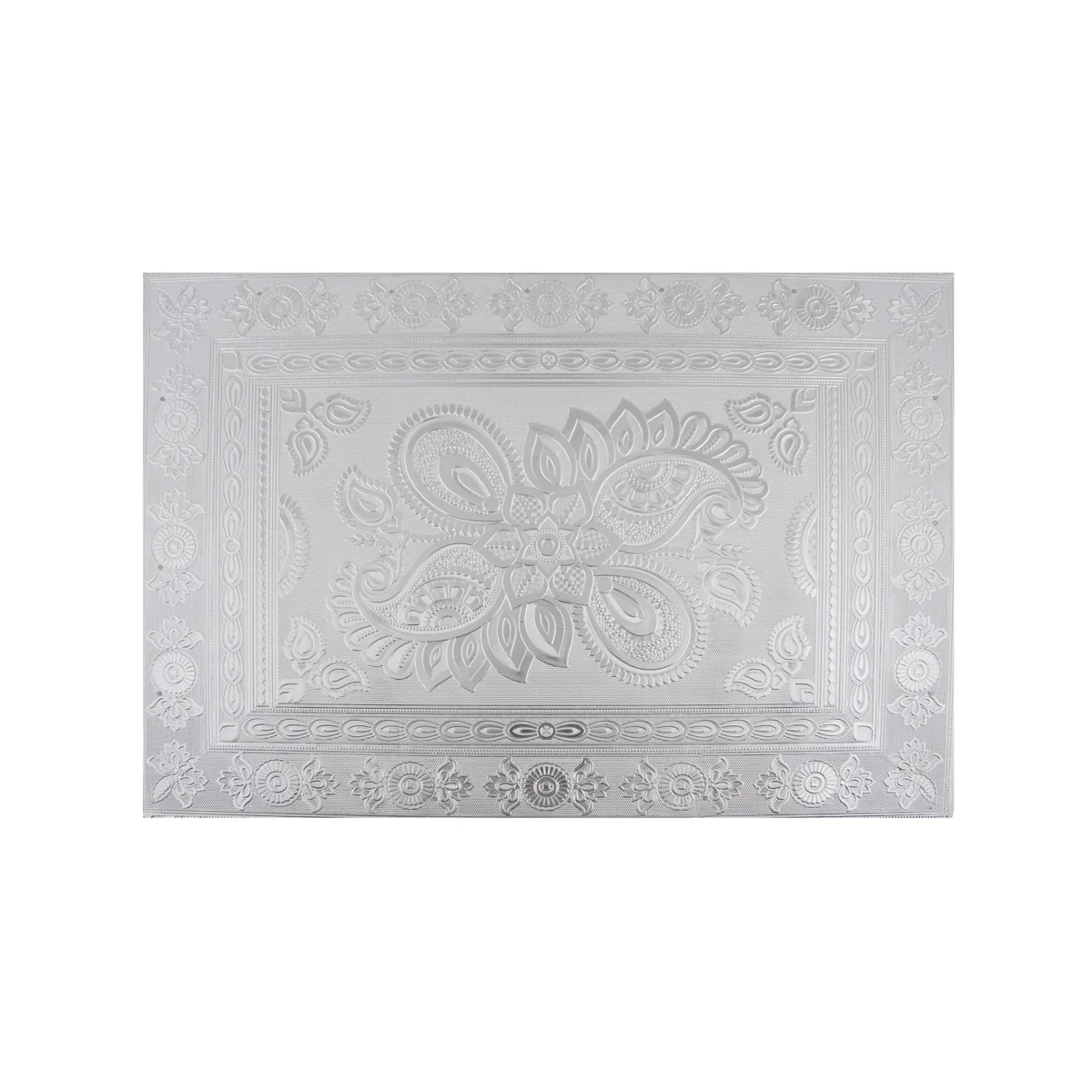 Bajot - 15 x 21 Inches | Silver Chowki/ Manai Palagai for Pooja/ 3.940 Kgs Approx - Image 4
