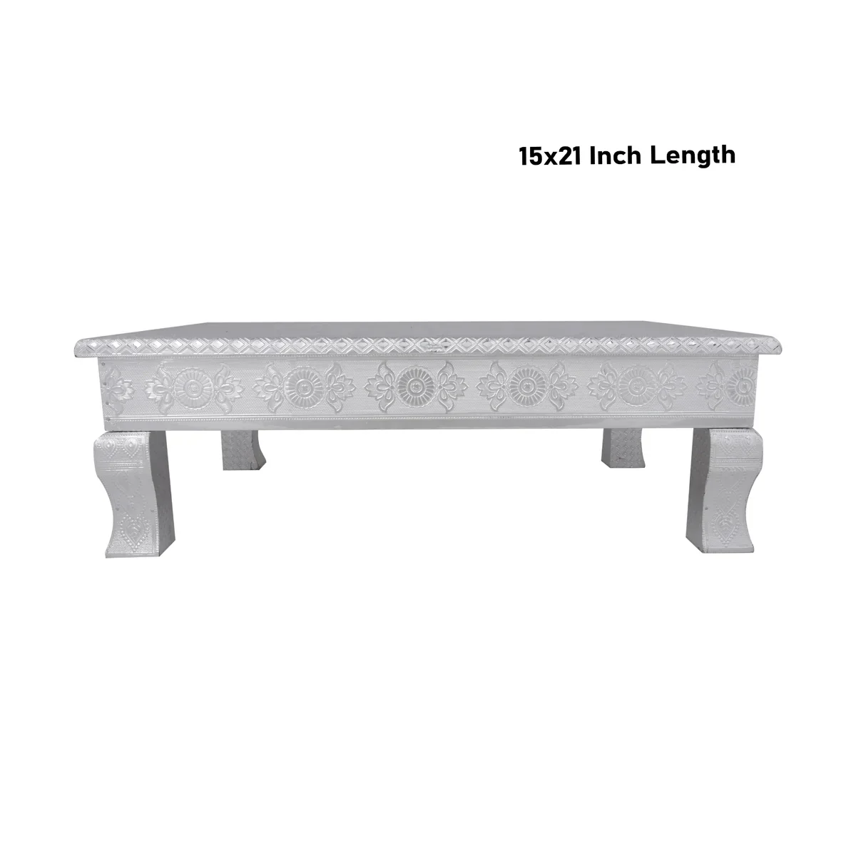 Bajot - 15 x 21 Inches | Silver Chowki/ Manai Palagai for Pooja/ 3.940 Kgs Approx - Image 5