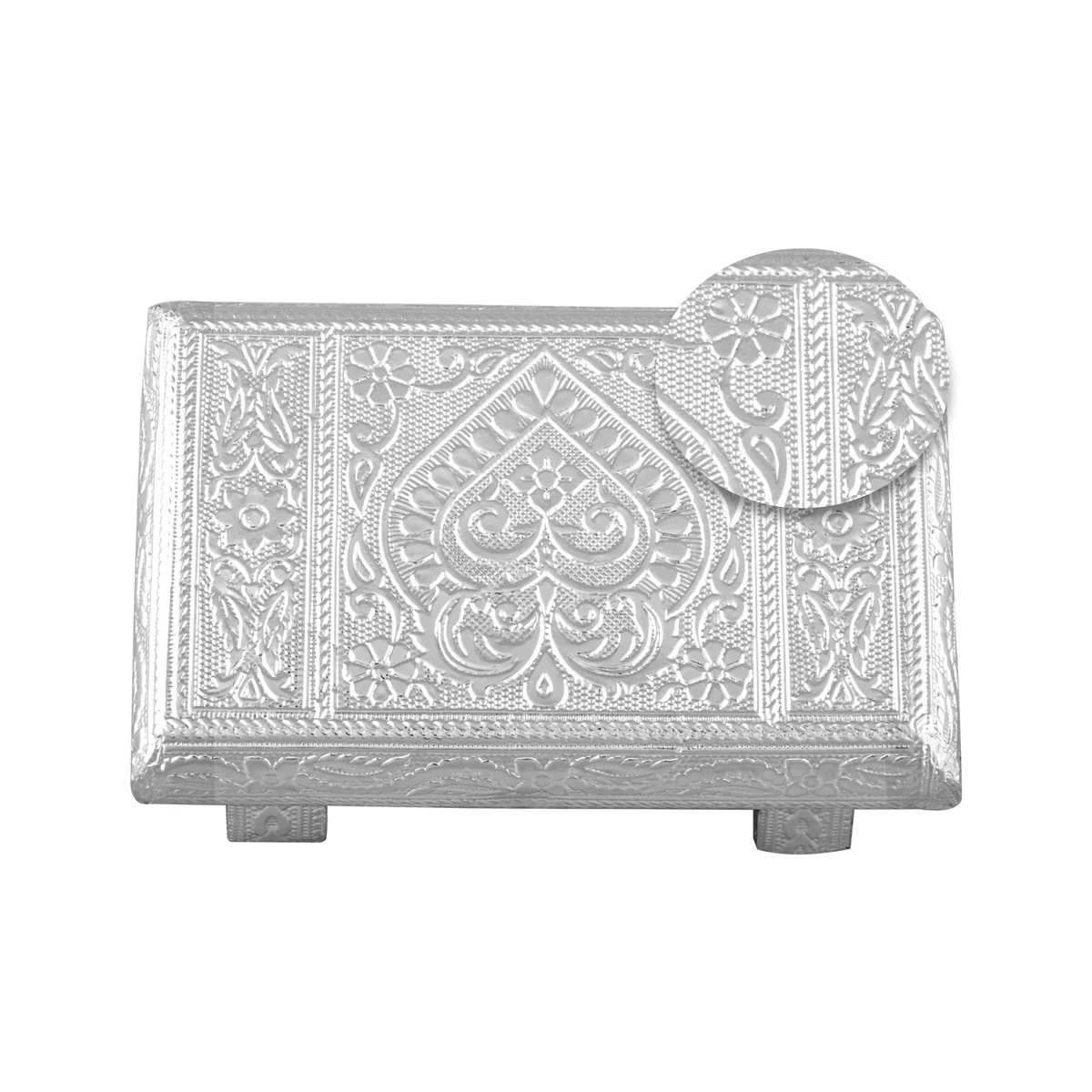Bajot - 2 x 6 x 4 Inches | Silver Polish Chowki/ Manai Palagai for Pooja/ 257 Gms Approx - Image 2