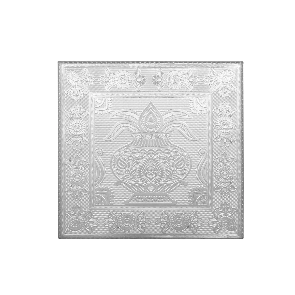 Bajot - 3.5 x 18 Inches | Silver Chowki/ Manai Palagai for Pooja/ 5.755 Kgs Approx - Image 2
