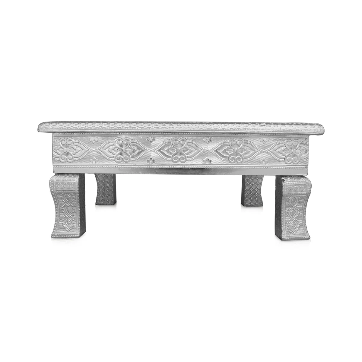 Bajot - 3.5 x 18 Inches | Silver Chowki/ Manai Palagai for Pooja/ 5.755 Kgs Approx - Image 3