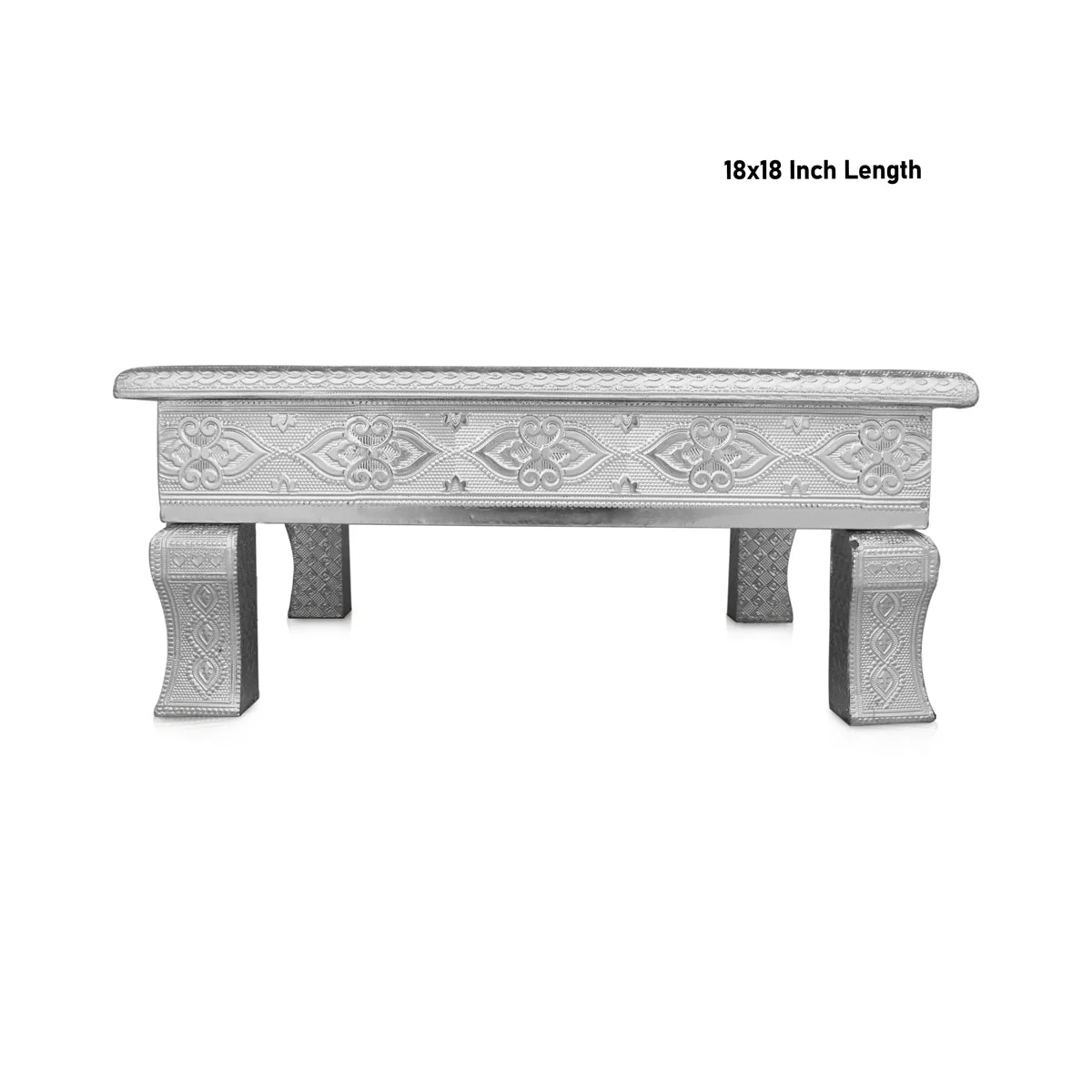 Bajot - 3.5 x 18 Inches | Silver Chowki/ Manai Palagai for Pooja/ 5.755 Kgs Approx - Image 4