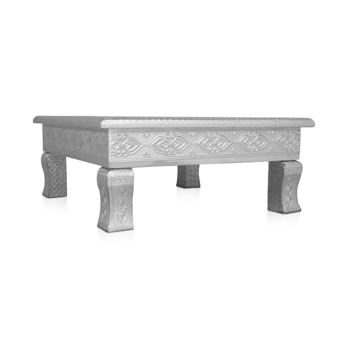 Bajot - 3.5 x 18 Inches | Silver Chowki/ Manai Palagai for Pooja/ 5.755 Kgs Approx - Image 5