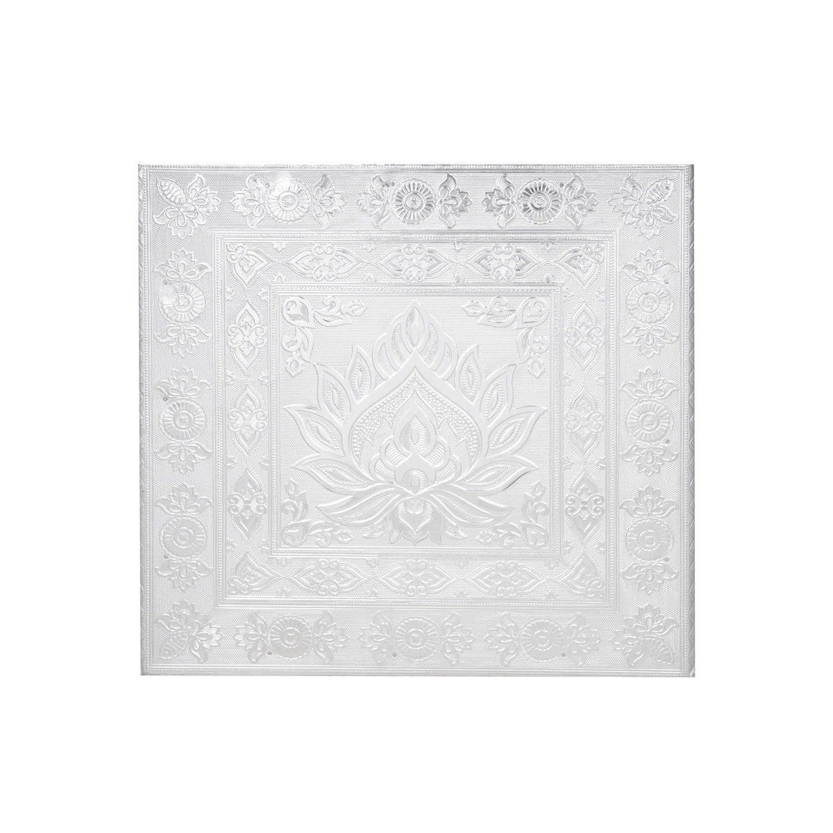 Bajot - 3 x 15 x 15 Inches | Silver Polish Chowki/ Manai Palagai for Pooja - Image 4