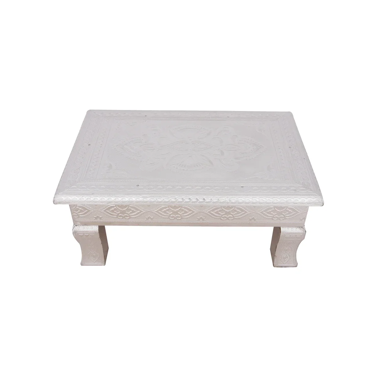 Bajot - 8 x 12 Inches | Silver Chowki/ Manai Palagai for Pooja/ 1.145 Kgs Approx - Image 3