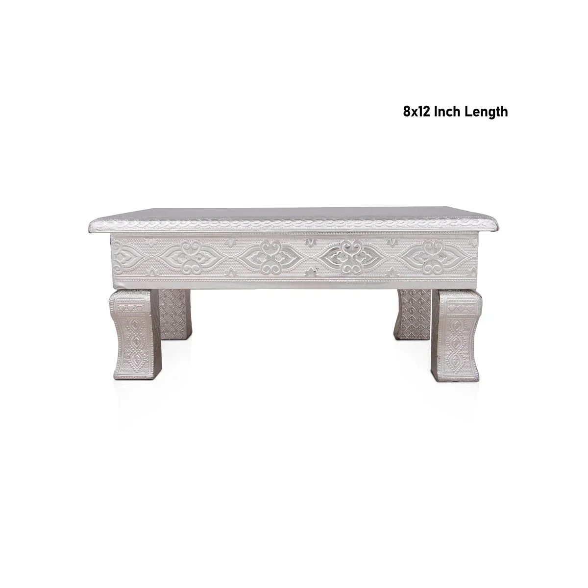 Bajot - 8 x 12 Inches | Silver Chowki/ Manai Palagai for Pooja/ 1.145 Kgs Approx - Image 5
